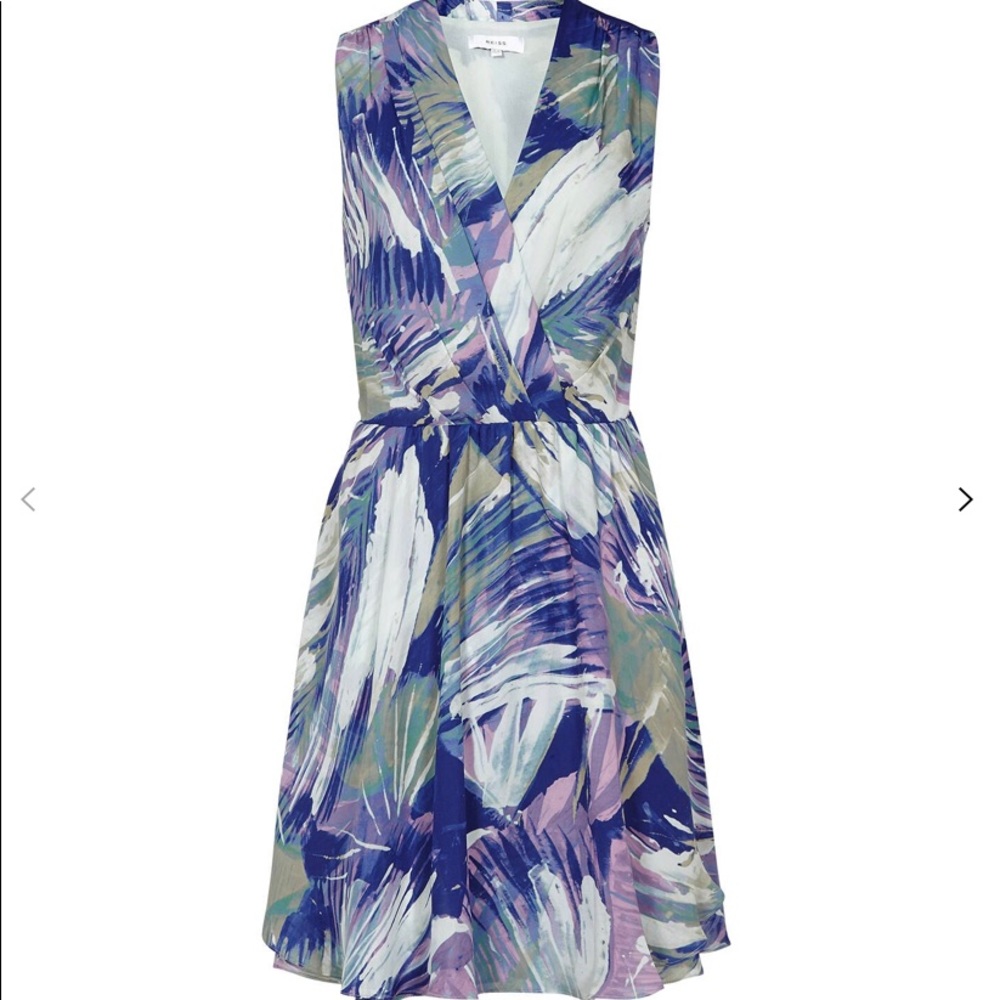 Reiss Carmen Draped Printed Dress